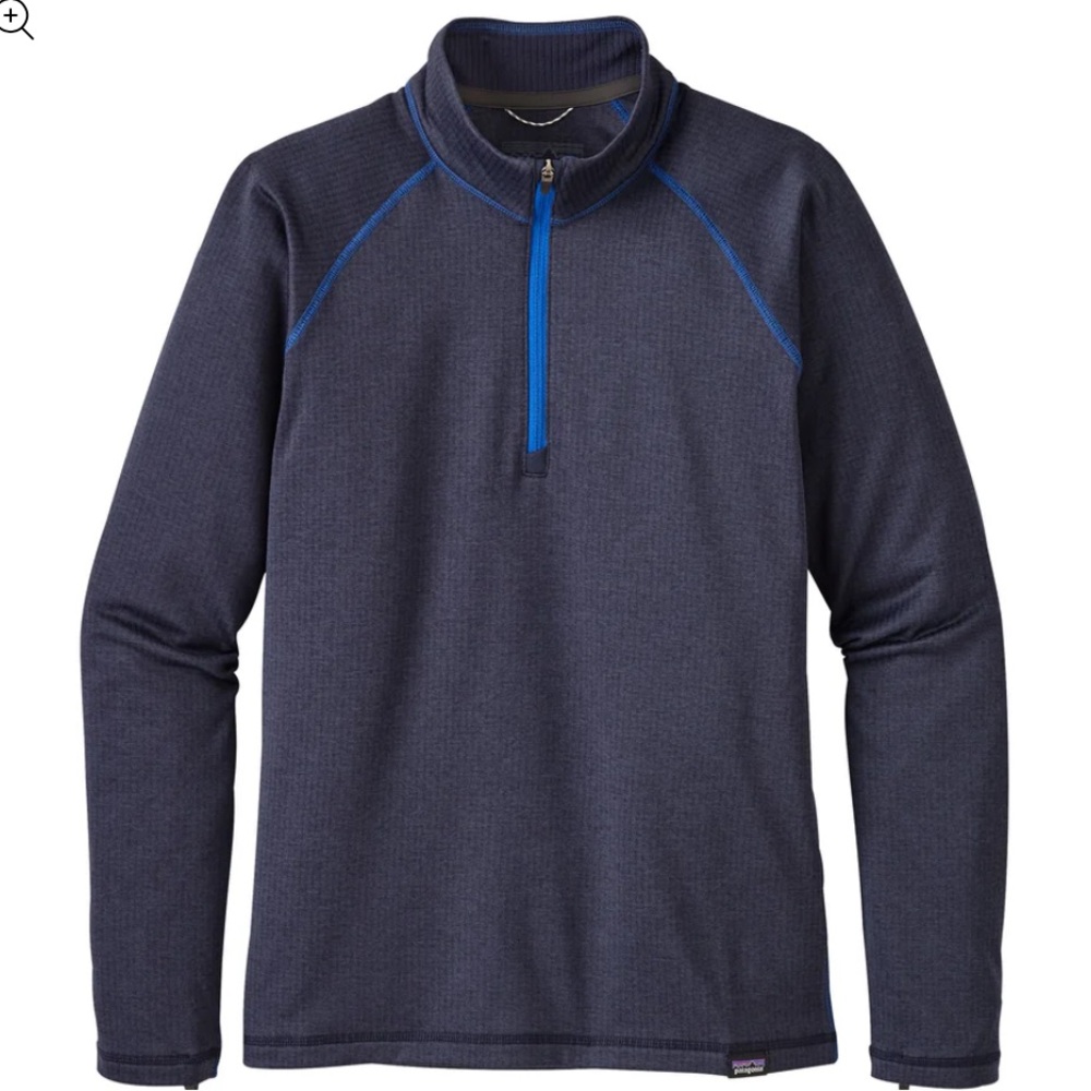 Patagonia Blue Quarter-Zip Pullover.